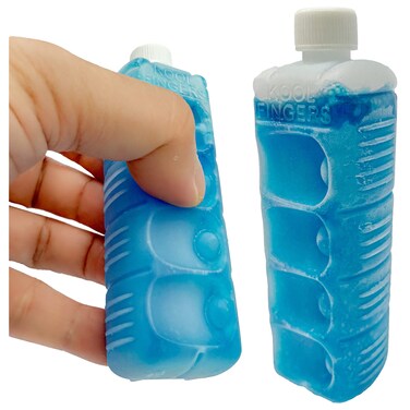 Fidget Ice Packs   Stop finger pain &amp; blisters   guitar cello or hot surfaces   Sensory stress relief   Ice Gourd from Kool Fingers   2-pack Blue