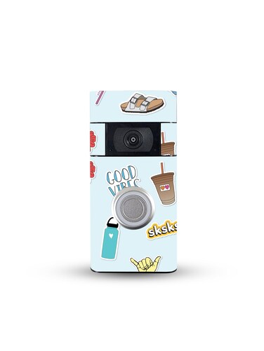 MightySkins Skin Compatible with Ring Video Doorbell (2nd Generation) - VSCO2   Protective, Durable, and Unique Vinyl Decal wrap Cover   Easy to Apply, Remove, and Change Styles