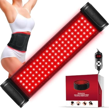 Red Light Therapy for Body, Infrared Light Therapy for Shoulder Waist Muscle Pain Relief, Upgraded 3 in 1 Led Beads, 660nm Red Light &amp;850nm Near Infrared Light Therapy Belt Wrap Timer Remote Control