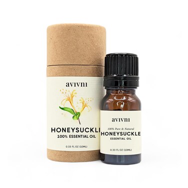 Honeysuckle Essential Oil - 100% Pure &amp; Natural, Organic, Undiluted for Aromatherapy, Hair, Diffuser (0.33oz - 10ml)
