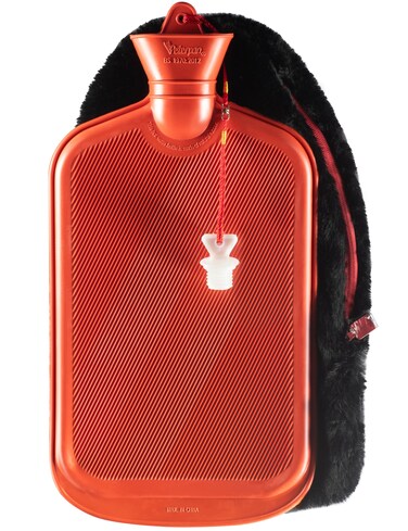 Peterpan Rubber Hot Water Bottle with Cover, Size: XXX-Large, Hot Water Bottles for Pain Relief, BPA &amp; PVC Free, 100 Fl Oz Capacity, Original, Red Zipper