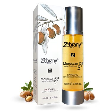 Moroccan Oil 5+ Argan Oil Hair Serum   Itchy Scalp Treatment, Leave in Conditioner &amp; Frizz Control   Quick Weave Protective Shield for Damaged, Dry, or Curly Hair, 3.38 Oz