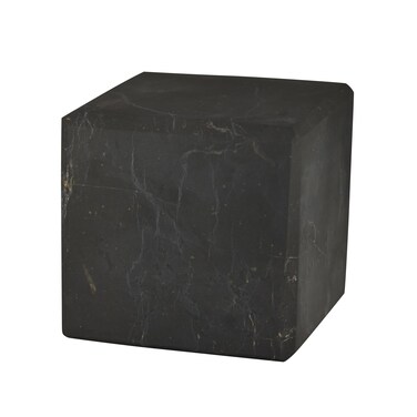 Authentic Shungite Cube Unpolished 60 mm / 2.36" Chakra Energy Natural Healing Crystal Real Black Cube Home Office Protection Desk Decor Meditation Reiki Grounding Stone