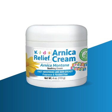 Kids Relief Arnica Cream, Natural, Soothing, Non Greasy and Unscented Pain Relief Cream, 4 oz (Pack of 1)