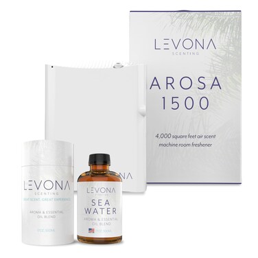 Levona Scent Arosa Diffuser - HVAC System with Smart App Control, Scent Diffuser for Whole House, Office, Hotel, &amp; Large Spaces - Coverage 4000 sq ft - Includes Sea Water 500ml Essential Oil