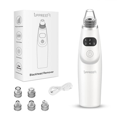 Blackhead Remover,Pore Vacuum, with LED Display, 5 Suction Levels, Wireless Operation, USB Charging.