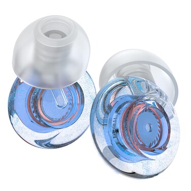 Ear Plugs for Concerts, 2 Pack High Fidelity Ear Plugs, Reusable Silicone Earplugs for Concert, Rave, Work, Musicians, 5 Pair Ear Tips in S/M/L, 18-25 dB Concert Ear Plugs for Noise Cancelling(Blue)