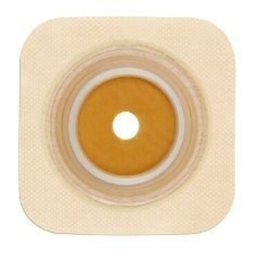 ConvaTec 125265 SUR-FIT Natura Two-Piece Stomahesive Skin Barrier with Tape Collar, Cut-to-Fit, Flexible, Tan, 2-1/4" Flange, 5" Length, 5" Width, Pack of 10