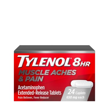 Tylenol 8 HR Muscle Aches &amp; Pain, Pain Relief from Aches and Pain, 650 mg, 24 ct.