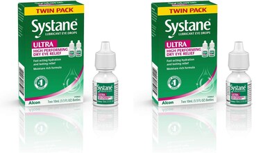 Systane Ultra Lubricant Eye Drops, Artificial Tears for Dry Eye, Twin Pack, 10-mL Each (Pack of 2)