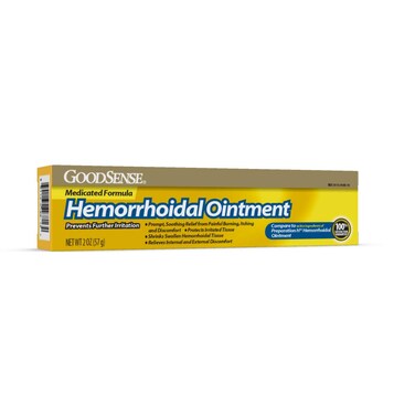 GoodSense Hemorrhoidal Ointment, Phenylephrine HCl, Petrolatum, Mineral oil, Relief from Burning, Itching and Discomfort of Hemorrhoids, 2 Ounces