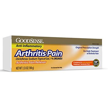 GoodSense Arthritis Pain Relieving Gel, Diclofenac Sodium Topical Gel, 1% (NSAID), 3.53 Ounces