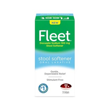Fleet Laxative, Stool Softener, Stimulant Free Oral Laxative for Constipation Relief, 25 Count Softgels