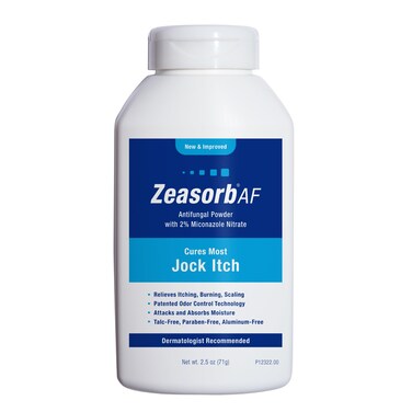 Zeasorb AF Jock Itch Powder, Super Absorbent, Scaling, &amp; Burning Relief, 2.5 Oz