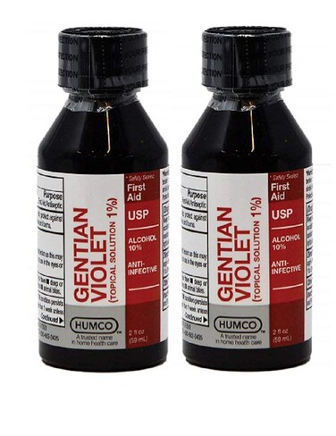 Humco Gentian Violet Topical Solution 1% USP 2 oz (Pack of 2)