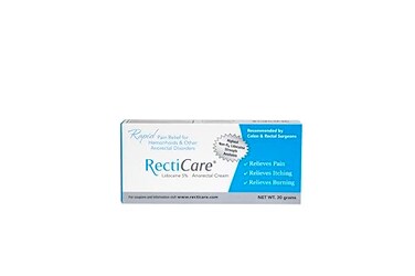 RectiCare Anorectal Lidocaine 5% Cream: Topical Numbing Cream for Treatment of Hemorrhoids &amp; Other Anorectal Disorders - 30g Tube