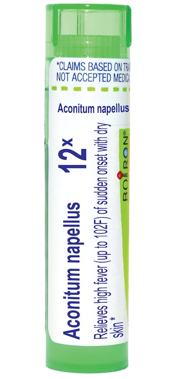 Boiron Aconitum Napellus 12X for High Fever of Sudden Onset with Dry Skin - 80 Pellets