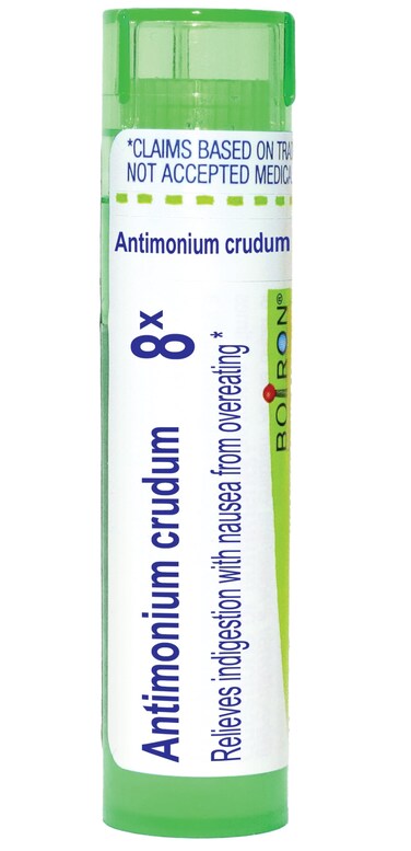 Boiron Antimonium Crudum 8X for Indigestion with Nausea from Overeating - 80 Pellets