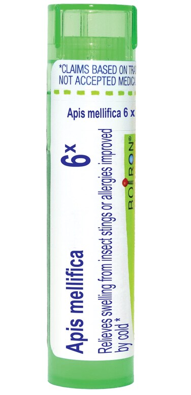 Boiron Apis Mellifica 6X for Swelling from Insect Stings or Allergies - 80 Pellets