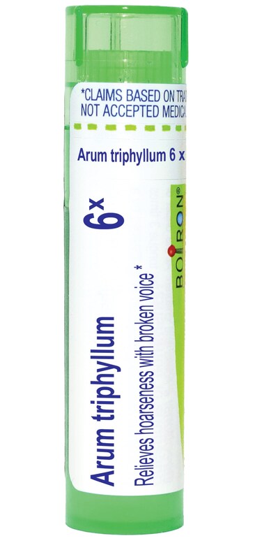 Boiron Arum Triphyllum 6X for Hoarseness with Broken Voice - 80 Pellets