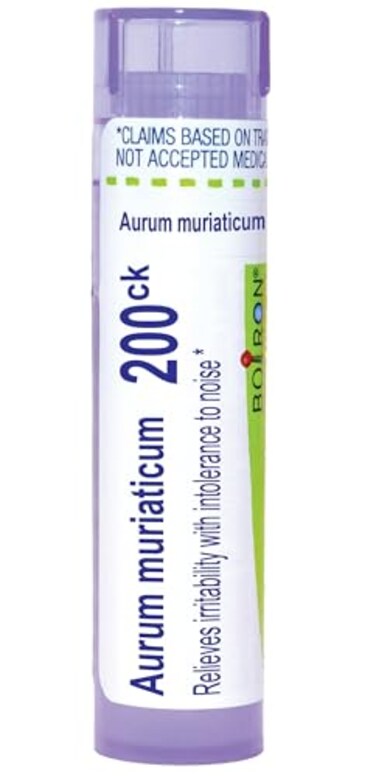Boiron Aurum Muriaticum 200Ck for Irritability with Intolerance to Noise - 80 Pellets