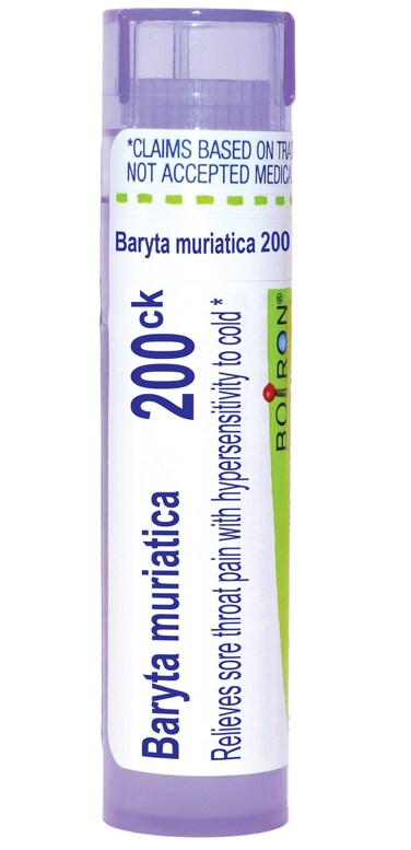 Boiron Baryta Muriatica 200Ck for Sore Throat Pain with Hypersensitivity to Cold - 80 Pellets
