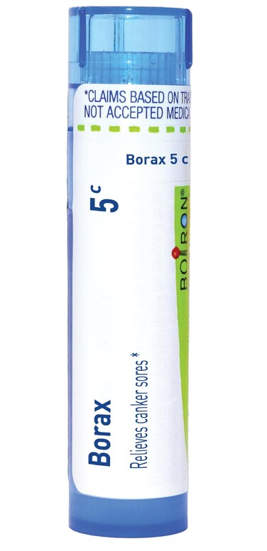 Boiron Borax 5C Homeopathic Medicine for Canker Sores - 80 Pellets