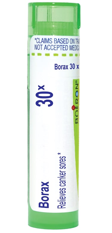 Boiron Borax 30X Homeopathic Medicine for Canker Sores - 80 Pellets