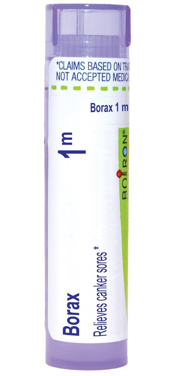 Boiron Borax 1M Homeopathic Medicine for Canker Sores - 80 Pellets