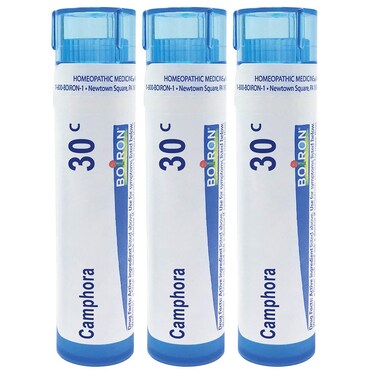 Boiron Camphora 30c Homeopathic Medicine for Onset of Common Cold - Pack of 3 (240 Pellets)