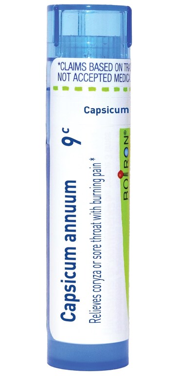 Boiron Capsicum Annuum 9C for Coryza or Sore Throat with Burning Pain - 80 Pellets