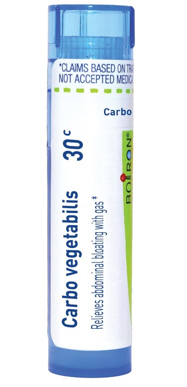 Boiron Carbo Vegetabilis 30C, 80 Pellets, Homeopathic Medicine for Bloating and Gas