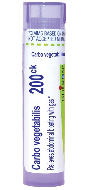 Boiron Carbo Vegetabilis 200Ck Homeopathic Medicine for Bloating &amp; Gas - 80 Pellets