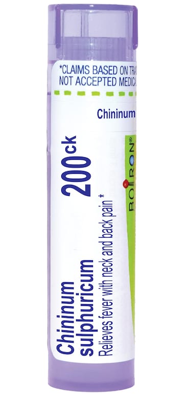 Boiron Chininum Sulphuricum 200Ck for Fever with Neck &amp; Back Pain - 80 Pellets