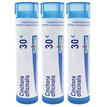Boiron Cinchona Officinalis 30c Homeopathic Medicine for Diarrhea with Gas and Bloating - Pack of 3 (240 Pellets)