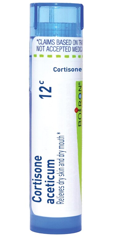 Boiron Cortisone Aceticum 12C for Dry Skin &amp; Dry Mouth - 80 Pellets