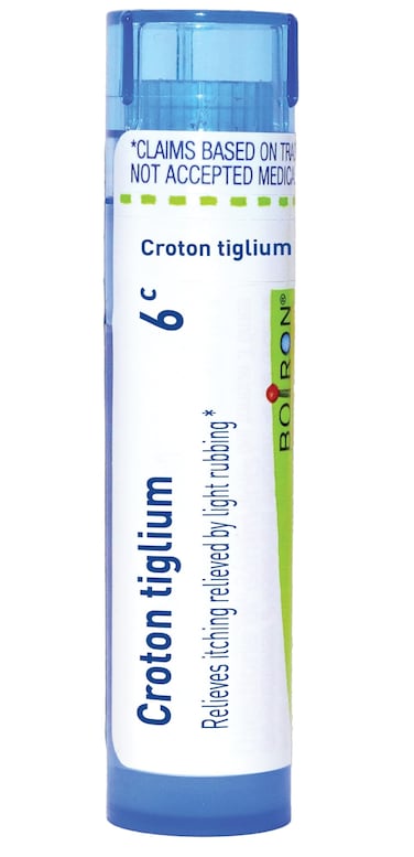 Boiron Croton Tiglium 6C Homeopathic Medicine for Itching Relieved by Light Rubbing - 80 Pellets