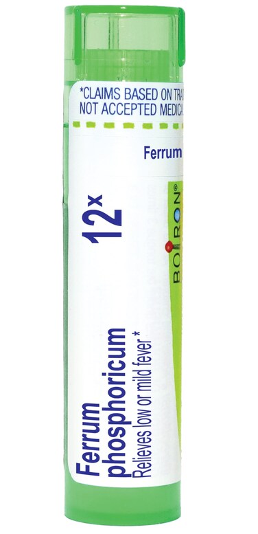 Boiron Ferrum Phosphoricum 12X Homeopathic Medicine for Fever - 80 Pellets