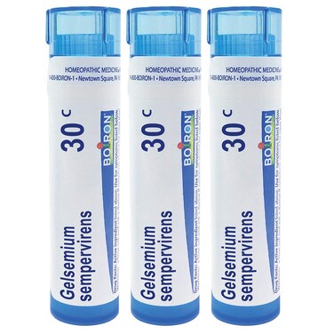 Boiron Gelsemium 30c Homeopathic Medicine for Stage Fright, Apprehension and Fever - Pack of 3 (240 Pellets)