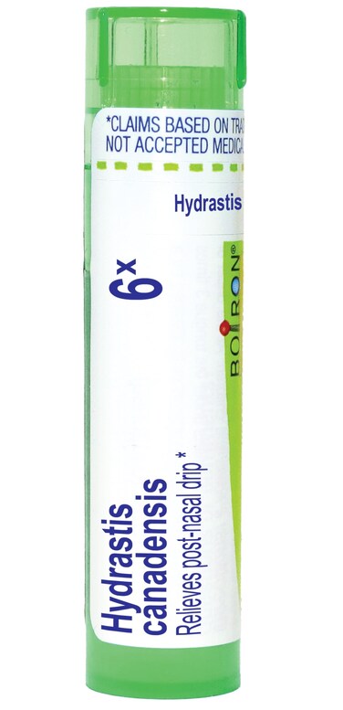 Boiron Hydrastis Canadensis 6X Homeopathic Medicine for Post-Nasal Drip - 80 Pellets