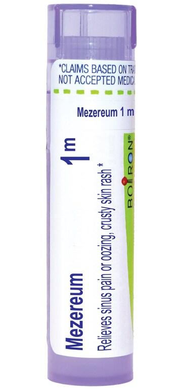 Boiron Mezereum 1M for Sinus Pain or Oozing, Crusty Skin Rash - 80 Pellets