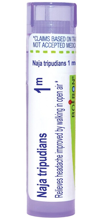 Boiron Naja Tripudians 1M Homeopathic Medicine for Headaches - 80 Pellets