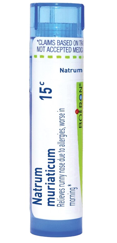 Boiron Natrum Muriaticum 15C for Runny Nose Due to Allergies - 80 Pellets
