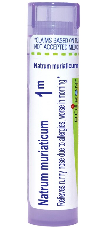 Boiron Natrum Muriaticum 1M for Runny Nose Due to Allergies - 80 Pellets