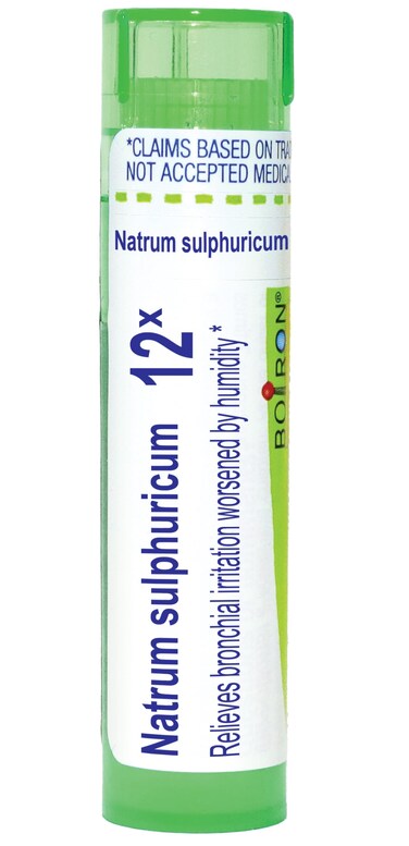 Boiron Natrum Sulphuricum 12X for Bronchial Irritation Worsened by Humidity - 80 Pellets