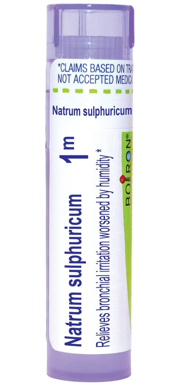 Boiron Natrum Sulphuricum 1M for Bronchial Irritation Worsened by Humidity - 80 Pellets