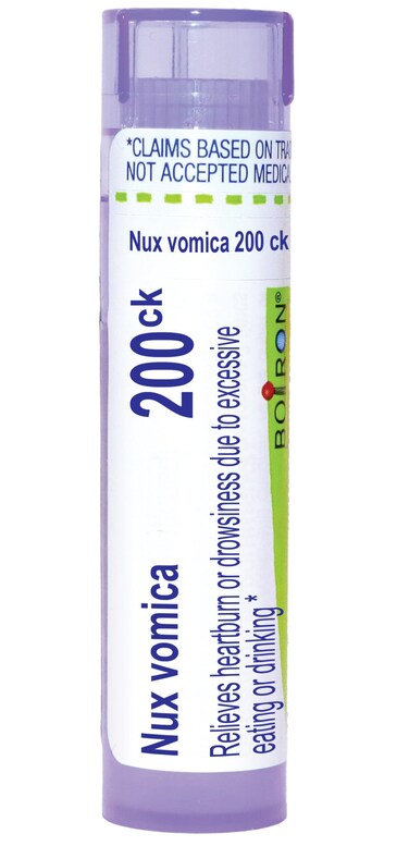 Boiron Nux Vomica 200Ck Homeopathic Medicine for Hangover Relief - 80 Pellets