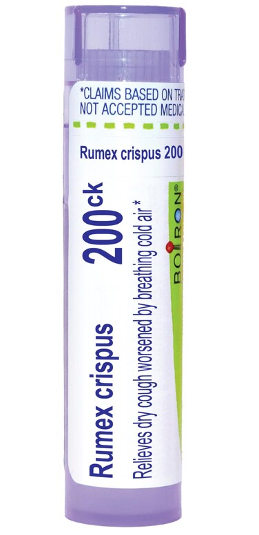 Boiron Rumex Crispus 200Ck Homeopathic Medicine Coughing, Rumex Crispus - 80 Pellets