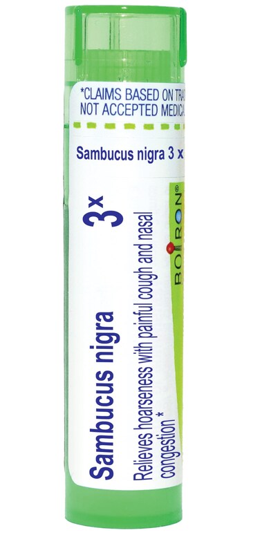 Boiron Sambucus Nigra 3X Homeopathic Medicine for Cough &amp; Cold Reliefor - 80 Pellets