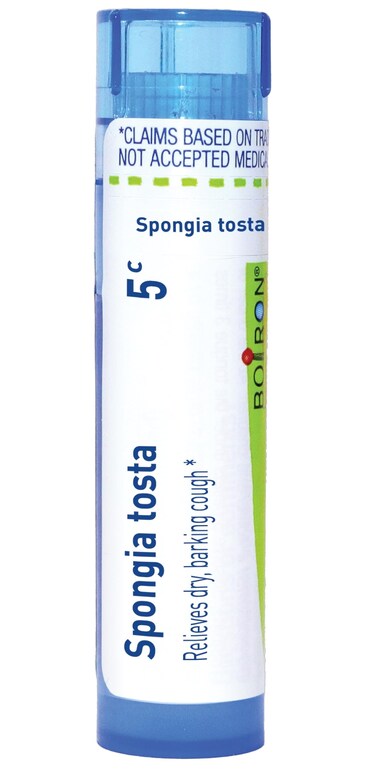 Boiron Spongia Tosta 5C for Dry, Barking Cough - 80 Pellets